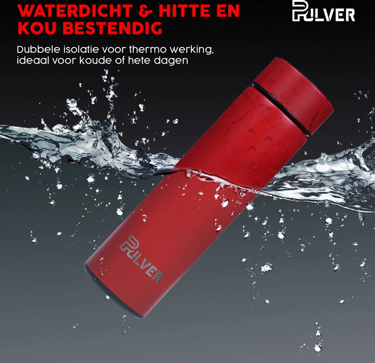 Pulver- Drinkfles - Smart - Temperatuur Meter - Dubbel Geïsoleerd - Drinkfles Kinderen & Volwassenen - Drinkflessen - Rood 10 Pulver- Drinkfles - Smart - Temperatuur Meter - Dubbel Geïsoleerd - Drinkfles Kinderen & Volwassenen - Drinkflessen - Rood - Afbeelding 8