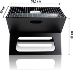 BBQ Collection Barbecue - BBQ - Draagbaar - Opvouwbaar - Losse Vuurschaal En Grillrooster - Zwart 12 BBQ Collection Barbecue - BBQ - Draagbaar - Opvouwbaar - Losse Vuurschaal En Grillrooster - Zwart -Aigostar winkel 1200x1163 2