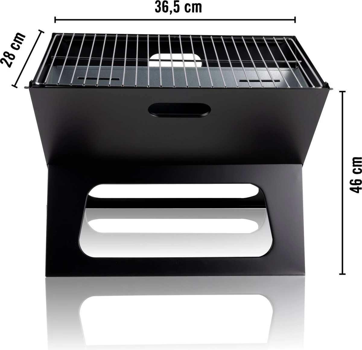 BBQ Collection Barbecue - BBQ - Draagbaar - Opvouwbaar - Losse Vuurschaal En Grillrooster - Zwart 6 BBQ Collection Barbecue - BBQ - Draagbaar - Opvouwbaar - Losse Vuurschaal En Grillrooster - Zwart - Afbeelding 4