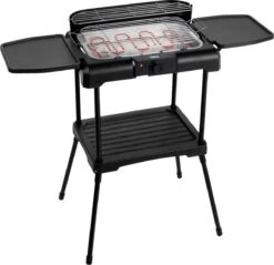 Princess 112250 Elektrische BBQ Met Zijplanken - BBQ - 40x25cm - Met En Zonder Statief Te Gebruiken - Met Zijplankjes - Ook Te Gebruiken Als Tafelgrill - 2200W -Aigostar winkel 1200x1163 4