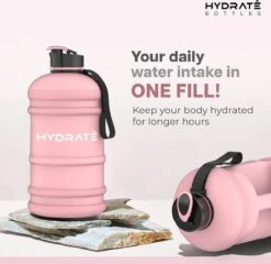 HYDRATE 2,2 Liter Sportfles - Duurzaam En Extra Sterk - BPA Vrij - Ideaal Voor: Sportschool, Dieet, Bodybuilding, Buitensport, Wandelen En Kantoor - Grote Waterfles (Mat Roze) 12 HYDRATE 2,2 Liter Sportfles - Duurzaam En Extra Sterk - BPA Vrij - Ideaal Voor: Sportschool, Dieet, Bodybuilding, Buitensport, Wandelen En Kantoor - Grote Waterfles (Mat Roze) -Aigostar winkel 1200x1164 7