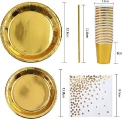 Goud Verjaardag Wegwerp Servies Set - Party Servies - Borden En Bekers Feestartikelen - 25 Gasten - Feestservies 9 Goud Verjaardag Wegwerp Servies Set - Party Servies - Borden En Bekers Feestartikelen - 25 Gasten - Feestservies -Aigostar winkel 1200x1165 1