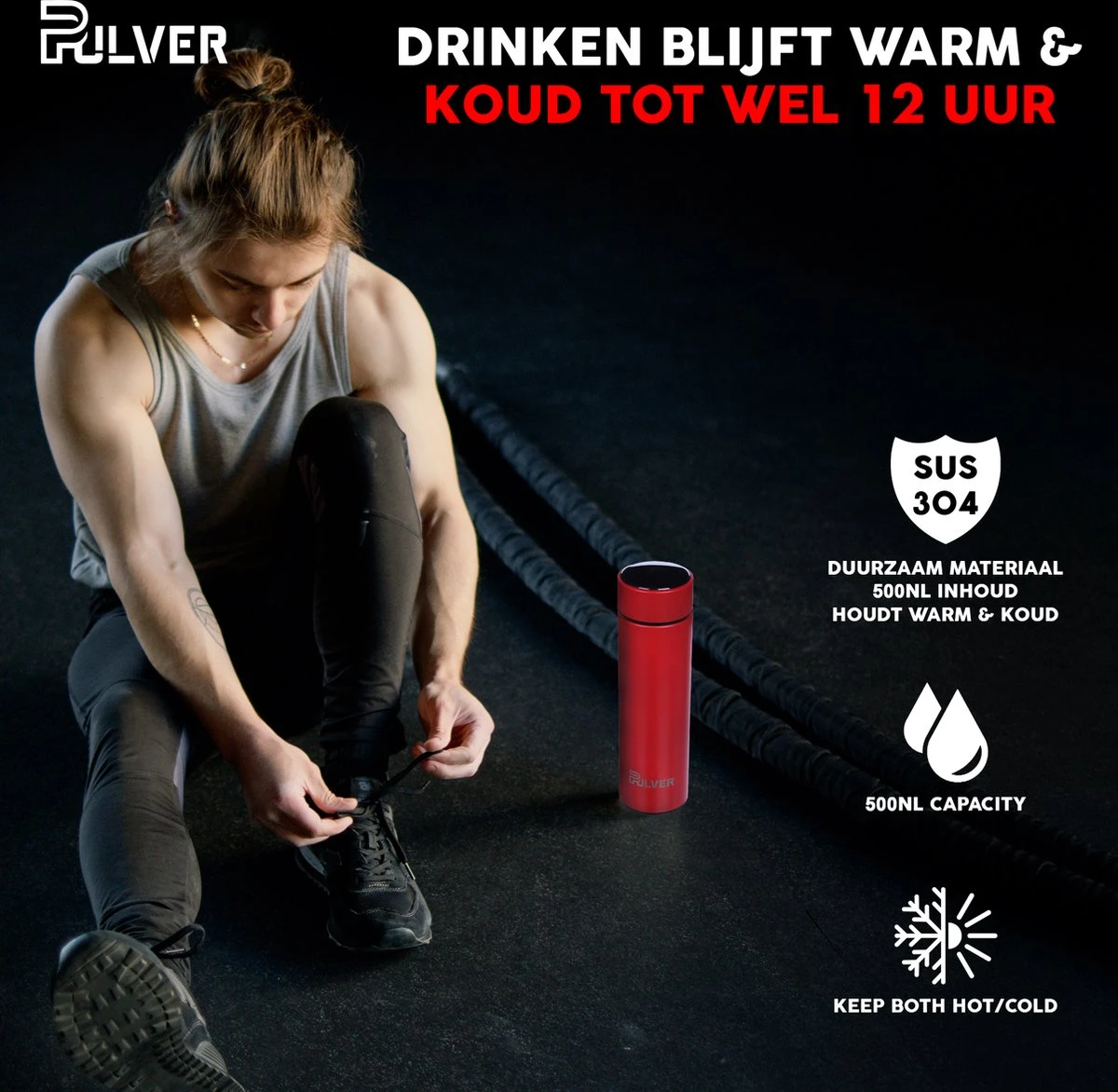 Pulver- Drinkfles - Smart - Temperatuur Meter - Dubbel Geïsoleerd - Drinkfles Kinderen & Volwassenen - Drinkflessen - Rood 7 Pulver- Drinkfles - Smart - Temperatuur Meter - Dubbel Geïsoleerd - Drinkfles Kinderen & Volwassenen - Drinkflessen - Rood - Afbeelding 5