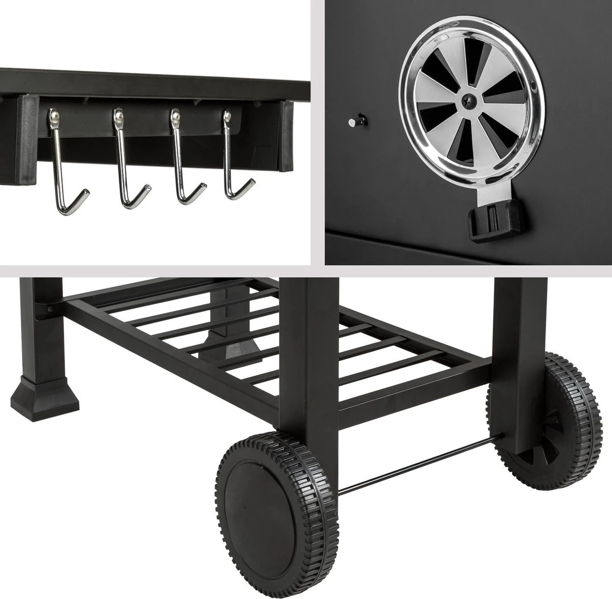 TecTake Florian Houtskoolbarbecue - 55x36 - Zwart 8 TecTake Florian Houtskoolbarbecue - 55x36 - Zwart - Afbeelding 6