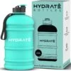 HYDRATE 2,2 Liter Sportfles - Duurzaam En Extra Sterk - BPA Vrij - Ideaal Voor: Sportschool, Dieet, Bodybuilding, Buitensport, Wandelen En Kantoor - Grote Waterfles (Mintgroen) 2 HYDRATE 2,2 Liter Sportfles - Duurzaam En Extra Sterk - BPA Vrij - Ideaal Voor: Sportschool, Dieet, Bodybuilding, Buitensport, Wandelen En Kantoor - Grote Waterfles (Mintgroen) -Aigostar winkel 1200x1181 1