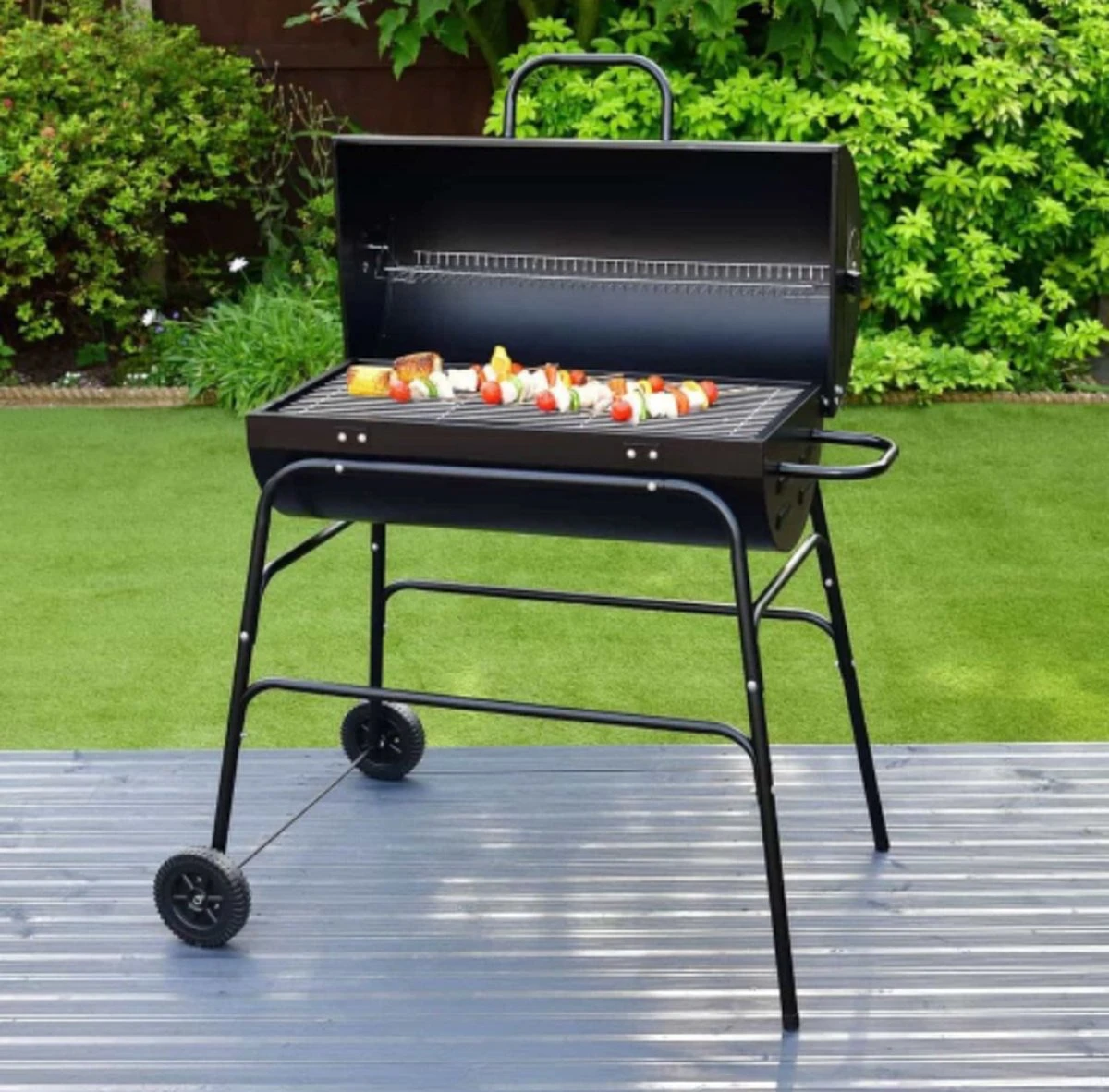 BBQ XL Houtskoolbarbecue - Cilindervorm - Grilloppervlak (LxB) 71 X 35 Cm - Zwart 9 BBQ XL Houtskoolbarbecue - Cilindervorm - Grilloppervlak (LxB) 71 X 35 Cm - Zwart - Afbeelding 7