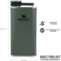 Stanley The Easy Fill Wide Mouth Flask 0,23L - Flacon - Hammertone Green 17 Stanley The Easy Fill Wide Mouth Flask 0,23L - Flacon - Hammertone Green -Aigostar winkel 1200x1186 3
