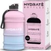 HYDRATE 2,2 Liter Waterfles - Nu Met Easy Drink Cap - Duurzaam En Extra Sterk - BPA Vrij - Ideaal Voor: Sportschool, Dieet, Bodybuilding, Buitensporten, Wandelen En Kantoor, Suikerspin -Aigostar winkel 1200x1186 6