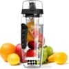Merkloos Waterfles - Drinkfles - Waterfles Met Fruit Infuser – Zwart - 900ML -Aigostar winkel 1200x1188 1