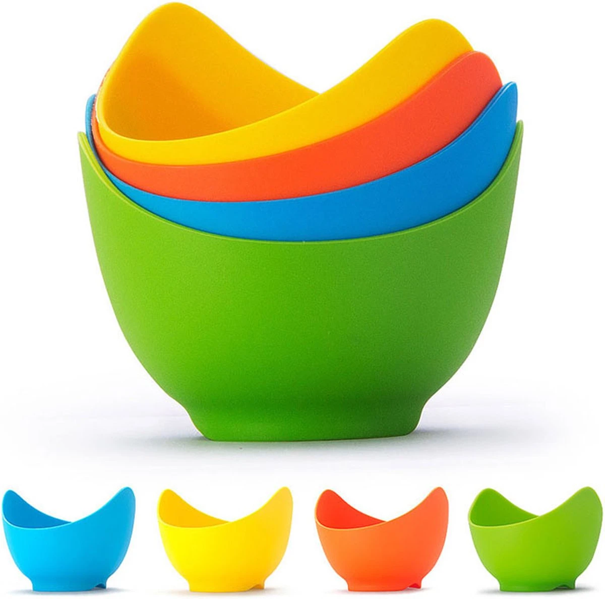IGOODS 4 Pack Egg Poacher Cups - Perfect Gepocheerde Eieren - Egg Maker Niet-gepocheerde Eieren Cups BPA Gratis Siliconen Ei Poacher Cups Magnetron Ei Poacher- Ei Poacher Pan- Boiler Steamer- Magnetron Eieren 10 IGOODS 4 Pack Egg Poacher Cups - Perfect Gepocheerde Eieren - Egg Maker Niet-gepocheerde Eieren Cups BPA Gratis Siliconen Ei Poacher Cups Magnetron Ei Poacher- Ei Poacher Pan- Boiler Steamer- Magnetron Eieren - Afbeelding 8