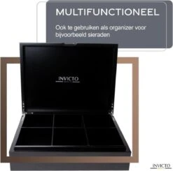 Invicto Products Theedoos 6 Vaks - Ruimte Voor 120 Theezakjes - Bamboe - Anti Slip En Anti Kras - Zwart 18 Invicto Products Theedoos 6 Vaks - Ruimte Voor 120 Theezakjes - Bamboe - Anti Slip En Anti Kras - Zwart -Aigostar winkel 1200x1188 5