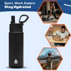 VANN Drinkfles 500 Ml Met Rietje Multifunctioneel - Waterfles Volwassenen - RVS Inclusief 3 Doppen - 24uur Koud/12 Uur Warm - Groen 18 VANN Drinkfles 500 Ml Met Rietje Multifunctioneel - Waterfles Volwassenen - RVS Inclusief 3 Doppen - 24uur Koud/12 Uur Warm - Groen -Aigostar winkel 1200x1199 1