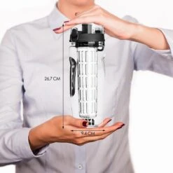 Merkloos Waterfles - Drinkfles - Waterfles Met Fruit Infuser – Zwart - 900ML -Aigostar winkel 1200x1199 9