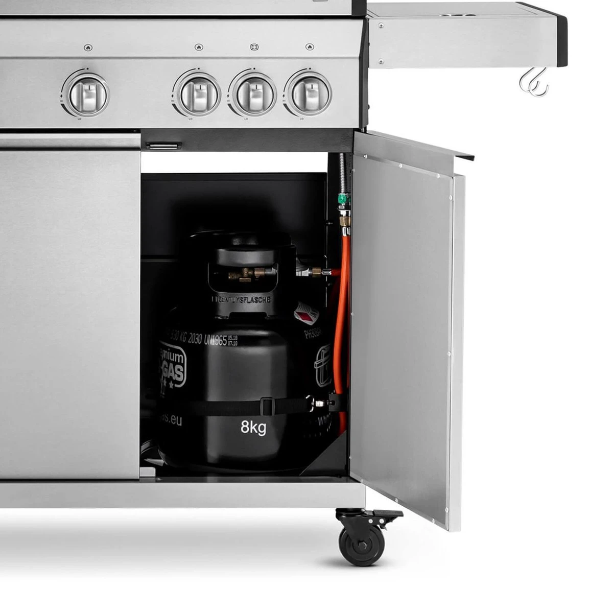 Burnhard Gas BBQ Big FRED Deluxe - 4 Branders - Incl. Keramische Infraroodbrander & Afdekhoes - Deluxe 8 Burnhard Gas BBQ Big FRED Deluxe - 4 Branders - Incl. Keramische Infraroodbrander & Afdekhoes - Deluxe - Afbeelding 6