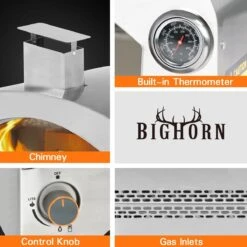 Bighorn Outdoor Edelstaal Gas Pizza Oven - Draagbare Gas Barbecue - Edelstaal -Model SRGG20001 17 Bighorn Outdoor Edelstaal Gas Pizza Oven - Draagbare Gas Barbecue - Edelstaal -Model SRGG20001 -Aigostar winkel 1200x1200 1044