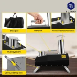 Vevor® Pizza Oven - Professionele Pizza Oven - Buitenkeuken - Pizza Gourmet - Barbecue - RVS - Tot 600°C - Met Draagtas 11 Vevor® Pizza Oven - Professionele Pizza Oven - Buitenkeuken - Pizza Gourmet - Barbecue - RVS - Tot 600°C - Met Draagtas -Aigostar winkel 1200x1200 1045
