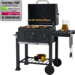 Tepro Toronto Click Barbecue Bbq Houtskool - Grilloppervlak (LxB) 56 X 42 Cm - Met Thermometer In De Deksel - RVS - Houtskoolbarbecue -Aigostar winkel 1200x1200 1065