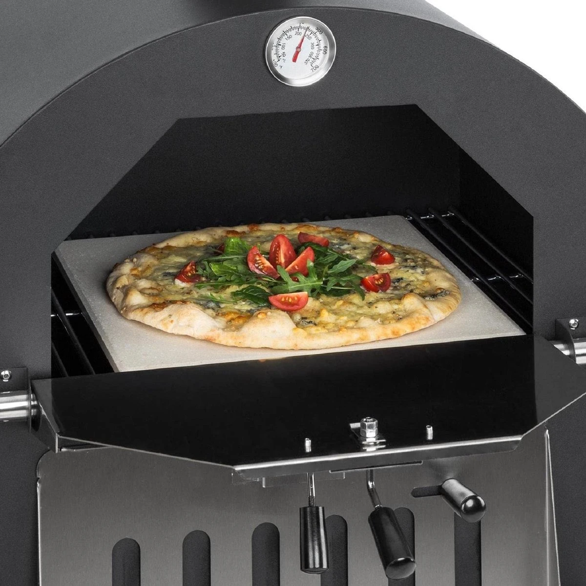 MaxxGarden Pizza Oven - Smoker Barbecue Op Hout, Houtskool Of Pellets - 45 X 65 X 158cm 6 MaxxGarden Pizza Oven - Smoker Barbecue Op Hout, Houtskool Of Pellets - 45 X 65 X 158cm - Afbeelding 4