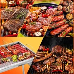 Uten - Houtskoolbarbecue - Opvouwbare Barbecue - Houtskoolbarbecues - Draagbare Camping Barbecue - 430 Roestvrij Staal Grill BBQ - 5-10 Persoon Tuin Buitenfeest - Zilver 15 Uten - Houtskoolbarbecue - Opvouwbare Barbecue - Houtskoolbarbecues - Draagbare Camping Barbecue - 430 Roestvrij Staal Grill BBQ - 5-10 Persoon Tuin Buitenfeest - Zilver -Aigostar winkel 1200x1200 1080