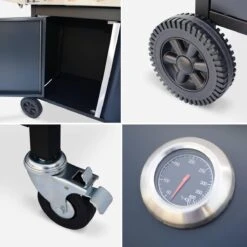 Alice's Garden Gas BBQ Bazin 4 - 5 Branders - Antraciet - Grilloppervlak 64,6x39,3cm 8 Alice's Garden Gas BBQ Bazin 4 - 5 Branders - Antraciet - Grilloppervlak 64,6x39,3cm -Aigostar winkel 1200x1200 1107