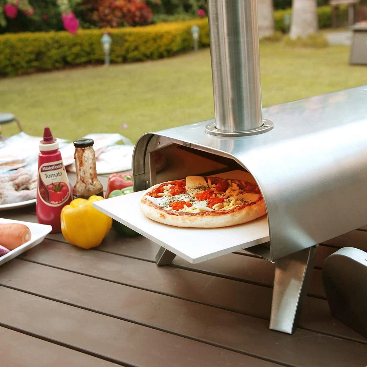 Bighorn Pizza Pellet Oven - Buiten - Draagbaar - Opvouwbaar - RVS - 15KG - 460° 13 Bighorn Pizza Pellet Oven - Buiten - Draagbaar - Opvouwbaar - RVS - 15KG - 460° - Afbeelding 11