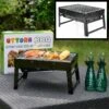 Merkloos Decopatent® Portable Houtskool BBQ - Barbecue - Inklapbaar - Barbecue Houtskool - Tafel Grill - Camping - Strand - Festival - Park -Aigostar winkel 1200x1200 1126