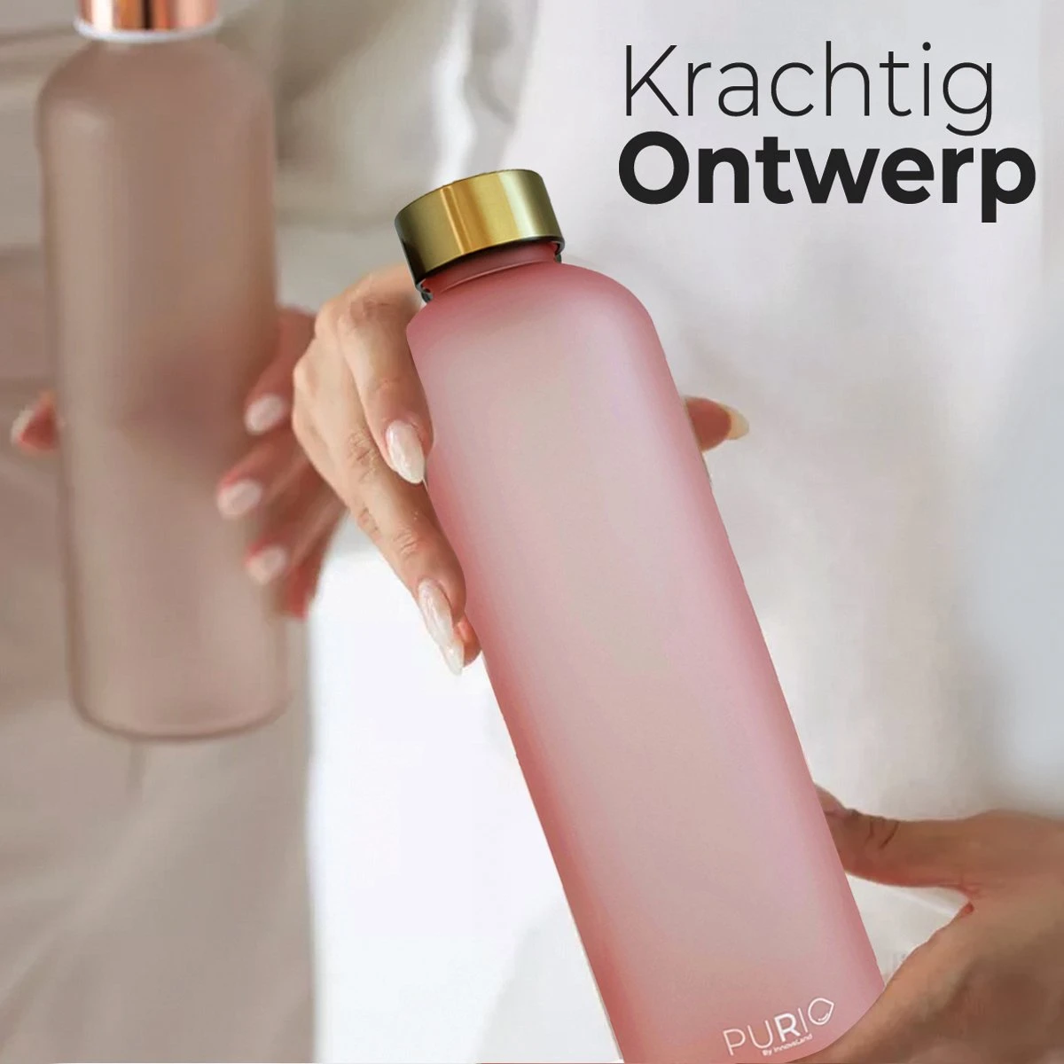 Innovaland Luxe Motivatie Waterfles Roze 1 Liter Drinkfles - BPA Vrij - Volwassenen - Kinderen - Cadeau - Fitnes- Geschenk - Cadeautjes 6 Innovaland Luxe Motivatie Waterfles Roze 1 Liter Drinkfles - BPA Vrij - Volwassenen - Kinderen - Cadeau - Fitnes- Geschenk - Cadeautjes - Afbeelding 4