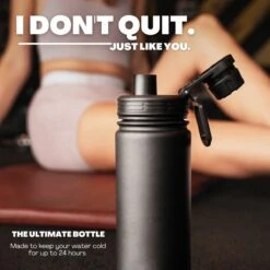 Drinkfles 2 Liter Met Rietje Waterjug Volwassenen - Complete Set - RVS 2L - 24uur Koud/12 Uur Warm - Zwart 24 Drinkfles 2 Liter Met Rietje Waterjug Volwassenen - Complete Set - RVS 2L - 24uur Koud/12 Uur Warm - Zwart -Aigostar winkel 1200x1200 160