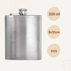Merkloos Premium RVS Heupfles Met Schroefdop - 200 Ml - 12x9cm -Aigostar winkel 1200x1200 191