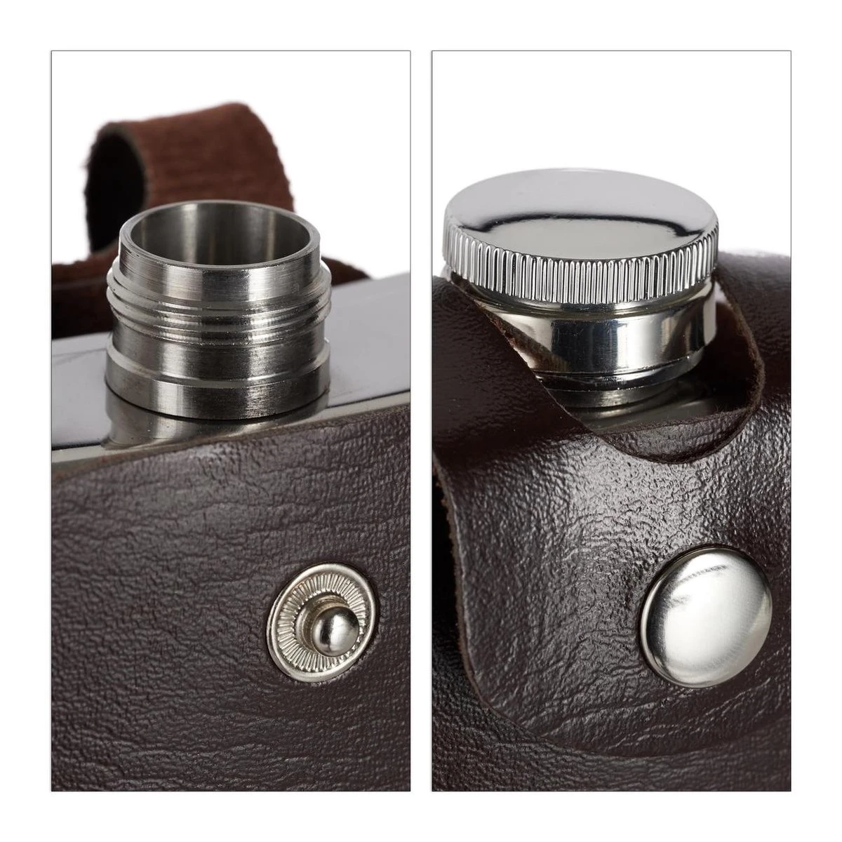 Relaxdays Platvink Edelstaal XXL - Heupfles 1,8 Liter - Zakflacon - Draagriem - Rvs Zilver 8 Relaxdays Platvink Edelstaal XXL - Heupfles 1,8 Liter - Zakflacon - Draagriem - Rvs Zilver - Afbeelding 6