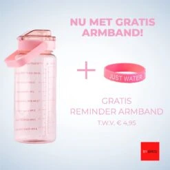By Bresi - Waterfles 2 Liter Roze Transparant - Gratis Armband - Waterfles Met Rietje - Grote Waterfles - Sportbidon - Twee Liter Waterfles - Sportfles - Sportfles Fitness - Bottle 2 Liter- Drinkfles - Schenkfles - Drinkbus - Armband - Waterflessen -Aigostar winkel 1200x1200 208