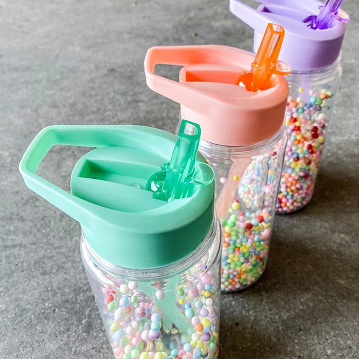 Drinkfles Macaron Popsicles Coral - Petit Monkey 5 Drinkfles Macaron Popsicles Coral - Petit Monkey - Afbeelding 3