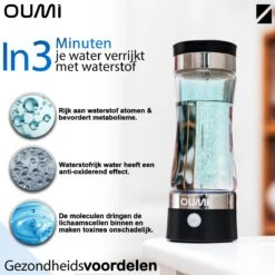 OUMI® Waterstof Generator Drinkfles - Waterfilter - Waterfles - Zuiver En Schoon Drinkwater - Verminderd Vrije Radicalen - Zwart 11 OUMI® Waterstof Generator Drinkfles - Waterfilter - Waterfles - Zuiver En Schoon Drinkwater - Verminderd Vrije Radicalen - Zwart -Aigostar winkel 1200x1200 226