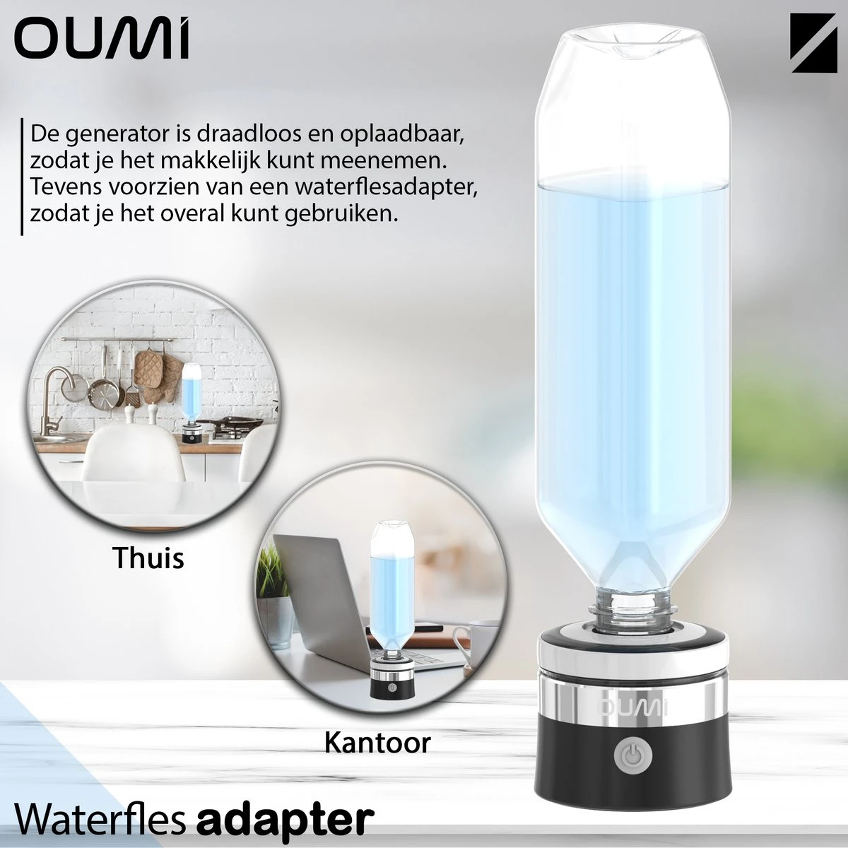 OUMI® Waterstof Generator Drinkfles - Waterfilter - Waterfles - Zuiver En Schoon Drinkwater - Verminderd Vrije Radicalen - Zwart 8 OUMI® Waterstof Generator Drinkfles - Waterfilter - Waterfles - Zuiver En Schoon Drinkwater - Verminderd Vrije Radicalen - Zwart - Afbeelding 6