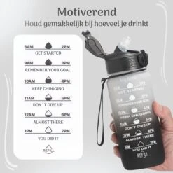 Migliore Drinkfles – Luxe Drinkfles Met Rietje – Kinderen En Volwassenen – Waterfles 600 Ml – Water Bottle – Motivatie Waterfles Met Tijdmarkeringen - 750 Ml - Ook In 1 Liter En 2 Liter -Aigostar winkel 1200x1200 241