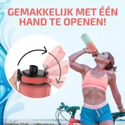 Lekro Waterfles Met Tijdmarkeringen - Motiverende Drinkfles Met Fruitfilter En Shake Bal/Shaker - 1 Liter - BPA Vrij - Roze/Blauw 17 Lekro Waterfles Met Tijdmarkeringen - Motiverende Drinkfles Met Fruitfilter En Shake Bal/Shaker - 1 Liter - BPA Vrij - Roze/Blauw -Aigostar winkel 1200x1200 244