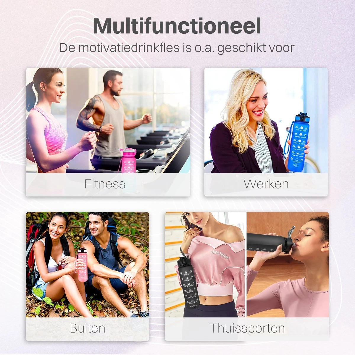 Innovaland Motivatie Waterfles Paars En Roze - 1 Liter Drinkfles - Waterfles Met Rietje - Waterfles Met Tijdmarkering - BPA Vrij - Volwassenen - Kinderen - Geschenk - Cadeau - Mannen - Vrouwen- Cadeau - Fitnes 7 Innovaland Motivatie Waterfles Paars En Roze - 1 Liter Drinkfles - Waterfles Met Rietje - Waterfles Met Tijdmarkering - BPA Vrij - Volwassenen - Kinderen - Geschenk - Cadeau - Mannen - Vrouwen- Cadeau - Fitnes - Afbeelding 5