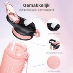 Innovaland Motivatie Waterfles Paars En Roze - 1 Liter Drinkfles - Waterfles Met Rietje - Waterfles Met Tijdmarkering - BPA Vrij - Volwassenen - Kinderen - Geschenk - Cadeau - Mannen - Vrouwen- Cadeau - Fitnes 13 Innovaland Motivatie Waterfles Paars En Roze - 1 Liter Drinkfles - Waterfles Met Rietje - Waterfles Met Tijdmarkering - BPA Vrij - Volwassenen - Kinderen - Geschenk - Cadeau - Mannen - Vrouwen- Cadeau - Fitnes -Aigostar winkel 1200x1200 264