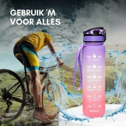 LaCardia Motivatie Waterfles Paars Oranje- 1 Liter Drinkfles - Waterfles Met Tijdmarkering - Paars Oranje 15 LaCardia Motivatie Waterfles Paars Oranje- 1 Liter Drinkfles - Waterfles Met Tijdmarkering - Paars Oranje -Aigostar winkel 1200x1200 310