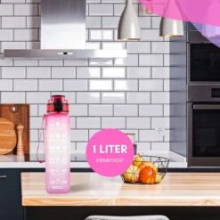 LaCardia Motivatie Waterfles Roze Paars - 1 Liter Drinkfles - Waterfles Met Tijdmarkering - Roze + Paars 11 LaCardia Motivatie Waterfles Roze Paars - 1 Liter Drinkfles - Waterfles Met Tijdmarkering - Roze + Paars -Aigostar winkel 1200x1200 319