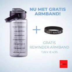 By Bresi - Waterfles 2 Liter Zwart Transparant - Gratis Armband! - Waterfles Met Rietje - Grote Waterfles - Drinkbus - Sportbidon - Twee Liter Waterfles - Sportfles Fitness - Bottle 2 Liter- Drinkfles - Schenkfles - Waterflessen -Aigostar winkel 1200x1200 376