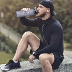 Swilix ® Drinkfles - 1 Liter - Waterfles Met Tijdmarkering - Grijs - 2022 Model -Aigostar winkel 1200x1200 388