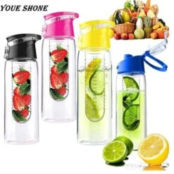 Borvat® | Waterfles Met Infuser | Fruitfilter | 800 Ml | Drinkfles | Fruitwater | Fruitbeker