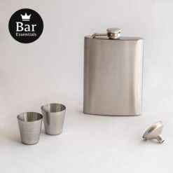 Bar Essentials® Heupfles RVS - Zakflacon - Platvink - Heupflacon - Gifbox -Aigostar winkel 1200x1200 398