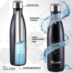 Pulver - Luxe RVS Thermosbeker / Drinkfles – BPA Vrij – 500 Ml - Waterfles Met Rietje – Drinkfles – Dubbele Isolatie - Kinderen & Volwassenen - Zwart 13 Pulver - Luxe RVS Thermosbeker / Drinkfles – BPA Vrij – 500 Ml - Waterfles Met Rietje – Drinkfles – Dubbele Isolatie - Kinderen & Volwassenen - Zwart -Aigostar winkel 1200x1200 4