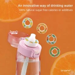 Arisenn® ZERO-fles - Geur Water - 100% Smaak, 0% Suiker, 0% Toevoegingen - Gezond & Lekker Drinken - BPA-vrij - Duurzaam - Helpt Bij Hydratatie - 5L Smaak Per Pod - Zuiver Water Met Geur - Drinkfles 650ml -Aigostar winkel 1200x1200 413