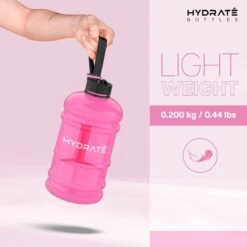 HYDRATE 2,2 Liter Waterfles - Nu Met Easy Drink Cap - Duurzaam En Extra Sterk - BPA Vrij - Ideaal Voor: Sportschool, Dieet, Bodybuilding, Buitensporten, Wandelen En Kantoor, Transparant Roze 13 HYDRATE 2,2 Liter Waterfles - Nu Met Easy Drink Cap - Duurzaam En Extra Sterk - BPA Vrij - Ideaal Voor: Sportschool, Dieet, Bodybuilding, Buitensporten, Wandelen En Kantoor, Transparant Roze -Aigostar winkel 1200x1200 425
