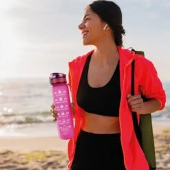 Nimma® Motivatie Waterfles - 1 Liter Drinkfles - Met Tijdmarkeringen En Fruitfilter - Roze 17 Nimma® Motivatie Waterfles - 1 Liter Drinkfles - Met Tijdmarkeringen En Fruitfilter - Roze -Aigostar winkel 1200x1200 444