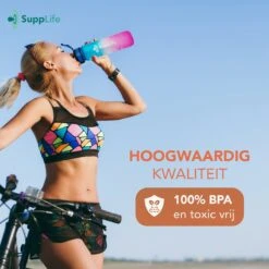Supplife Motivatie Waterfles - 1 Liter Drinkfles - Waterfles Met Tijdmarkering - Met Rietje - Volwassenen - Kinderen - Blauw Roze - Inclusief Schoonmaakborstel 15 Supplife Motivatie Waterfles - 1 Liter Drinkfles - Waterfles Met Tijdmarkering - Met Rietje - Volwassenen - Kinderen - Blauw Roze - Inclusief Schoonmaakborstel -Aigostar winkel 1200x1200 471