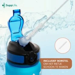 Supplife Motivatie Waterfles - 1 Liter Drinkfles - Waterfles Met Tijdmarkering - Met Rietje - Volwassenen - Kinderen - Blauw Roze - Inclusief Schoonmaakborstel 17 Supplife Motivatie Waterfles - 1 Liter Drinkfles - Waterfles Met Tijdmarkering - Met Rietje - Volwassenen - Kinderen - Blauw Roze - Inclusief Schoonmaakborstel -Aigostar winkel 1200x1200 473